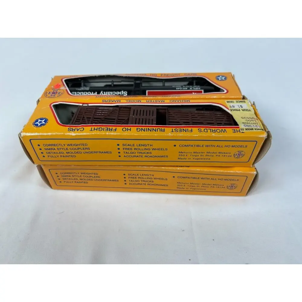 Mehano HO Scale Freight Car Lot Texaco Exxon Hopper Stock Car Set Of 4